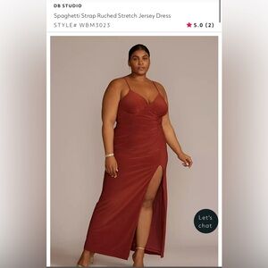 Spaghetti Strap Ruched Stretch Jersey Dress
STYLE# WBM3023